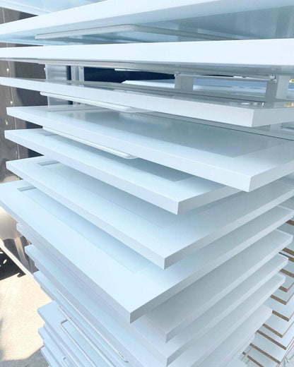 Removable Replacement White Metal Shelves for Heavy Duty Material Handling Panel Drying Rack - KI Home