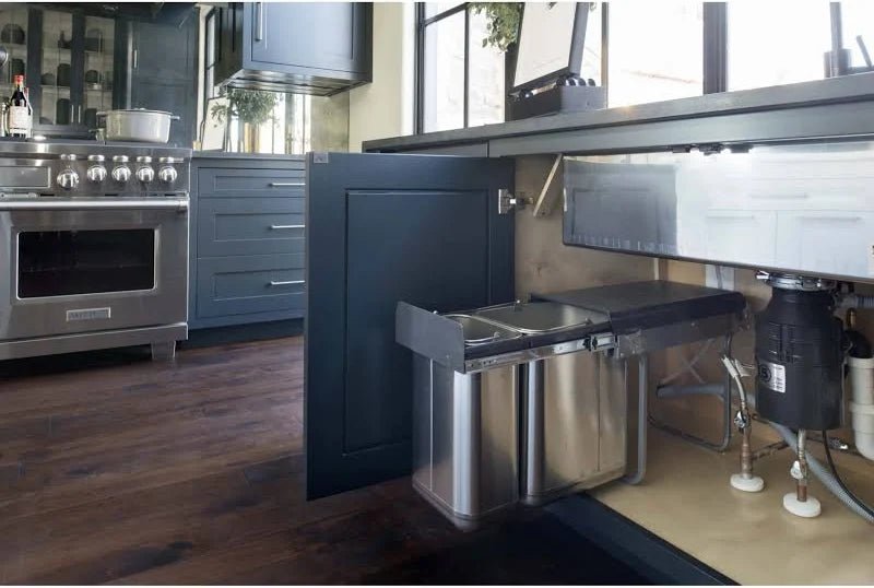 Rev-A-Shelf 8-785-30-2SS Stainless-Steel Undersink Double Waste Container System - KI Home