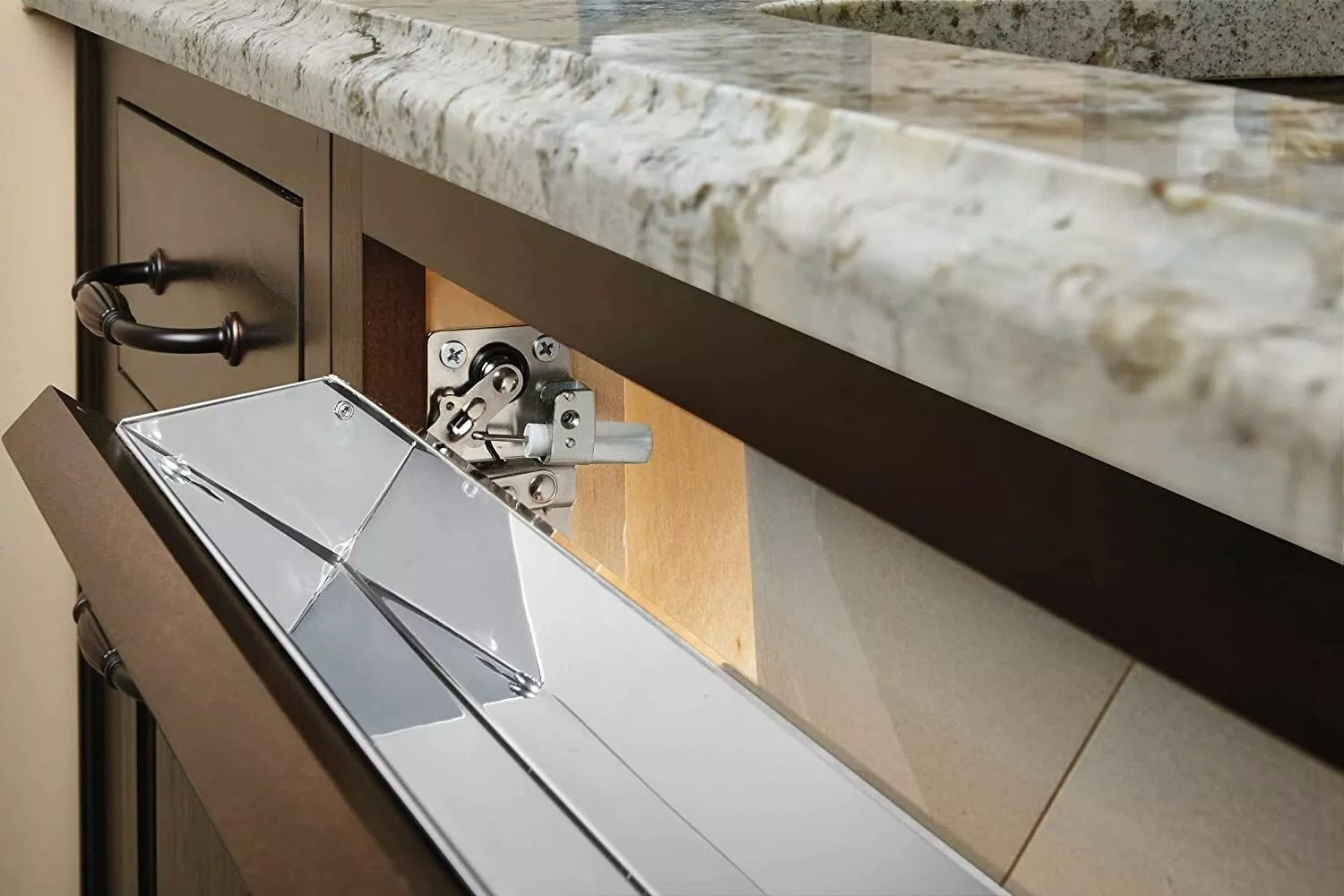 Rev - A - Shelf LD - 0220 - 50SC Pair of Soft - Close Sink - Front Tip - Out Pivot Hinges - KI Home