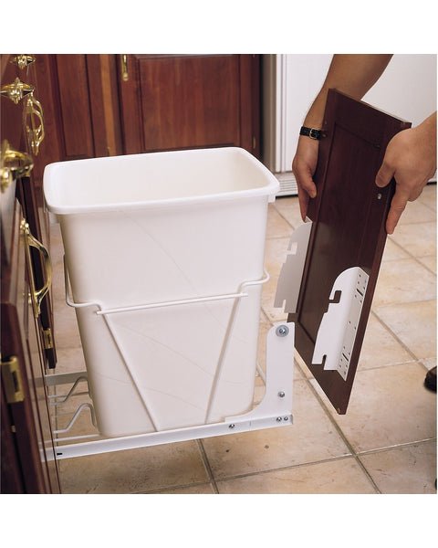 Rev - A - Shelf RV Series Door Mount Kit for Pull - Out Waste Bins – White Steel (RV DM KIT) - KI Home