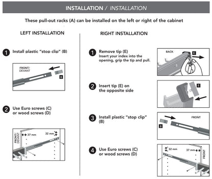 Richelieu 5 - Hooks Designer Wardrobe Reversible Closet Belt Rack with 11 Inch Pullout Extension - KI Home