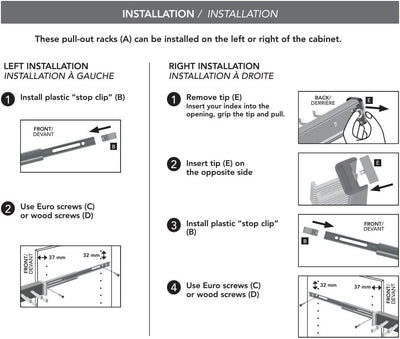 Richelieu 6 - Rings Designer Wardrobe Reversible Closet Scarf Rack with Pullout Extension - KI Home