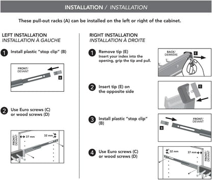 Richelieu 6 - Rings Designer Wardrobe Reversible Closet Scarf Rack with Pullout Extension - KI Home