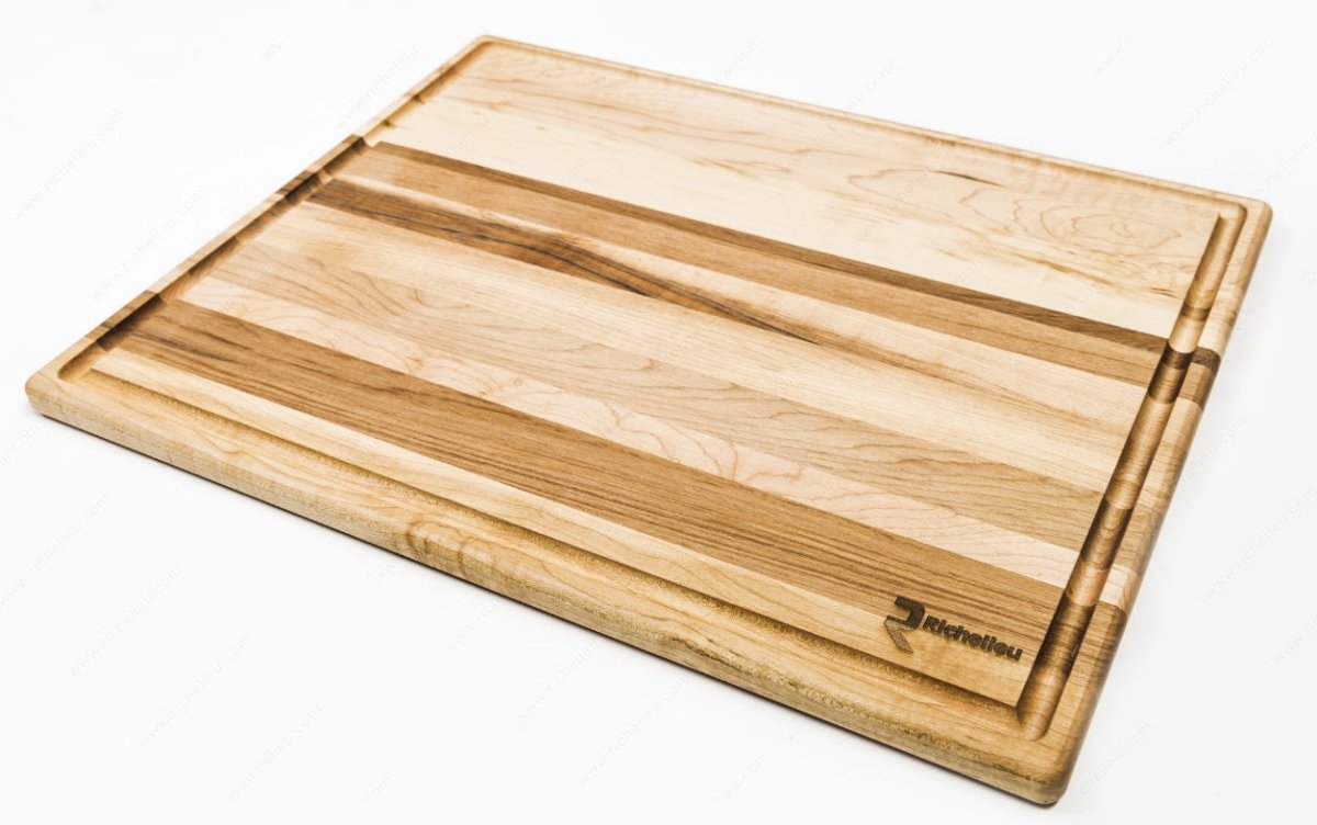 Richelieu Canadian Grooved Large Cutting Board for Meats, fruits, vegetables and bread – Maple with Free care kit - KI Home