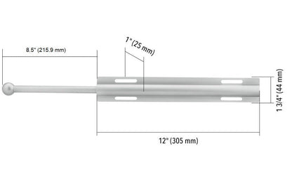 Richelieu Designer 12 Inch Long Expandable 8.5" Retractable Pullout Closet Wardrobe Valet Rod - KI Home