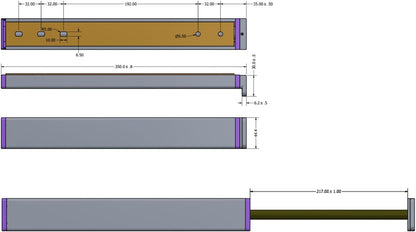 Richelieu Designer Wardrobe Reversible Closet Valet Rod with 8.5 Inch Pullout Extension - KI Home