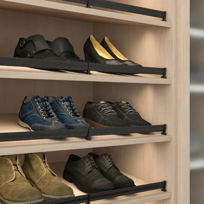 Richelieu Elegant Designer Closet Shoe Rails for Closet Shelves - KI Home