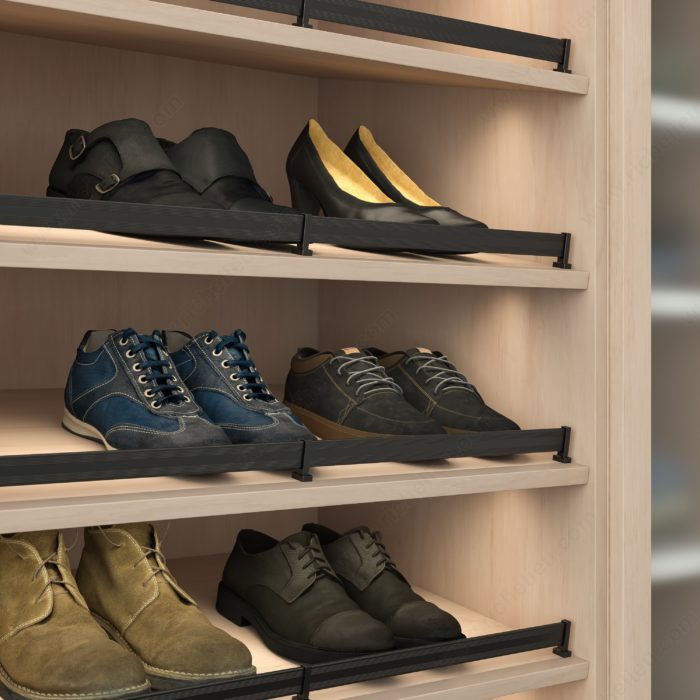 Richelieu Elegant Designer Closet Shoe Rails for Closet Shelves - KI Home