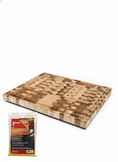 Richelieu Extra Large Canadian Maple End Grain Butcher Block Cutting Board | 19.62" x 15.75" x 1.5" - KI Home