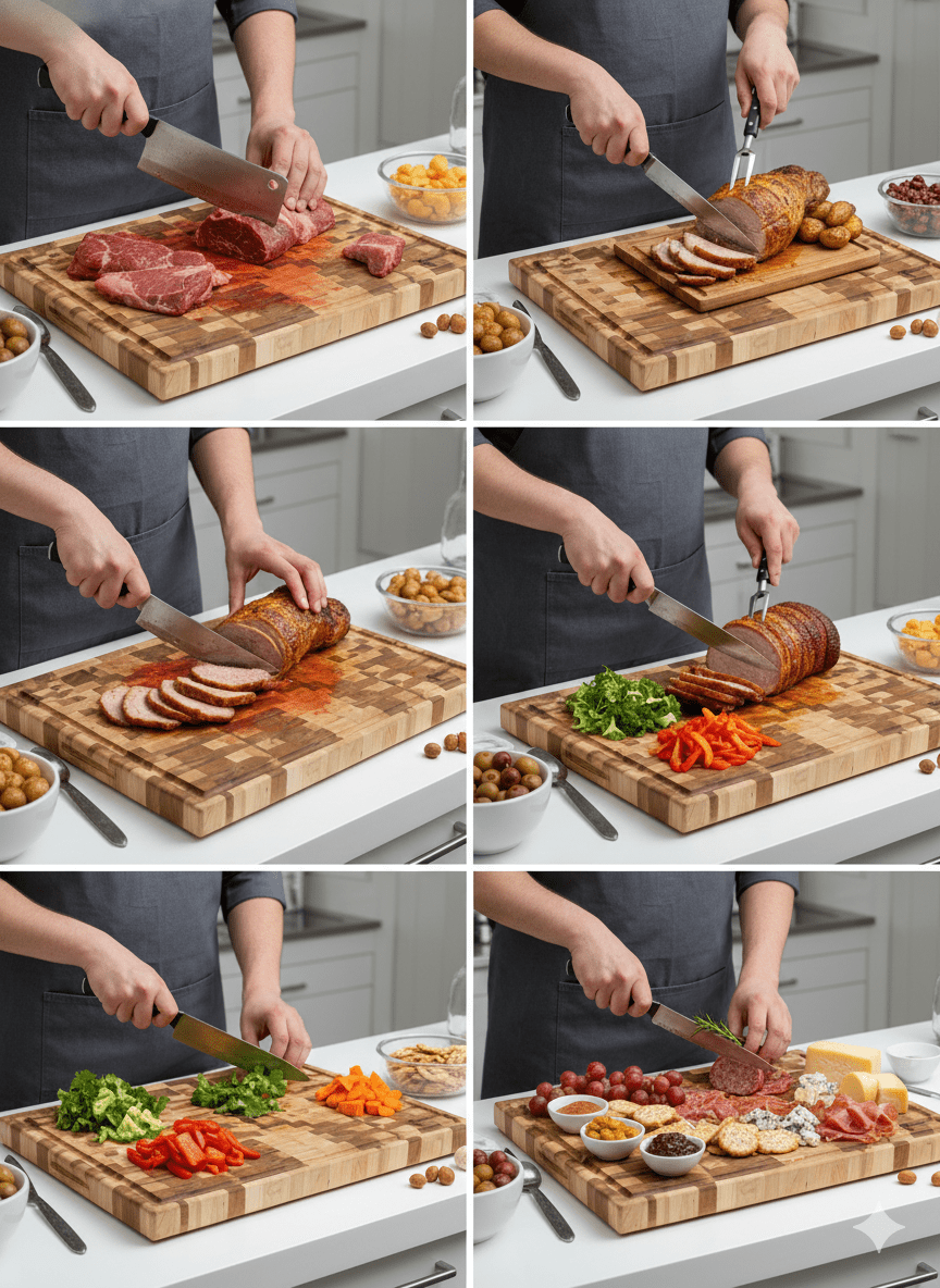 Richelieu Extra Large Canadian Maple End Grain Butcher Block Cutting Board | 19.62" x 15.75" x 1.5" - KI Home