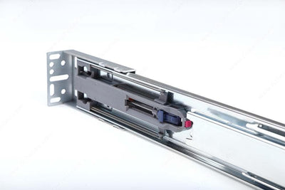 Richelieu GS4270 Series Kit Full Extension Soft - Close Drawer Slides with Rear Metal Brackets – 16" to 28" Lengths (One Pair) - KI Home