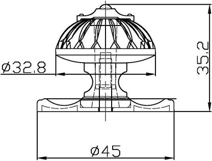 Richelieu Hardware BP16063244BB Montreuil 1 5/16 - inch (33 mm) Clear and Burnished Brass Eclectic Cabinet and Drawer Knob - KI Home