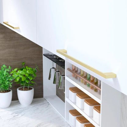 Richelieu Hardware BP8160320160 Armadale Collection 12 5/8 in (320 mm) Center - to - Center Contemporary Cabinet Drawer Pull Satin Brass - KI Home