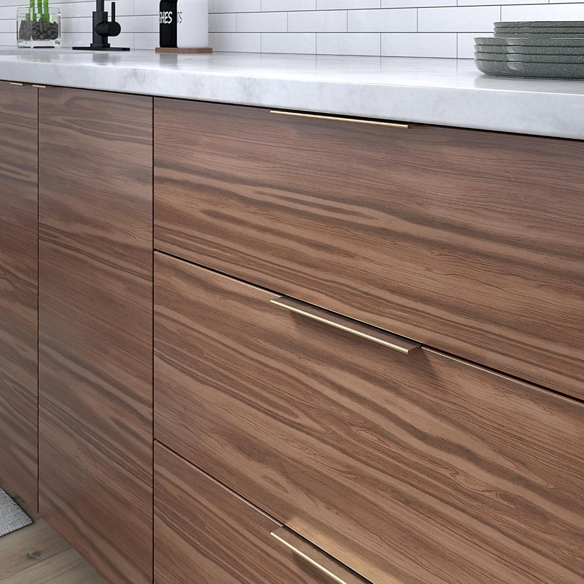 Richelieu Hardware Lincoln Collection 7-9/16 Inch Center to Center Contemporary Cabinet Pull - KI Home