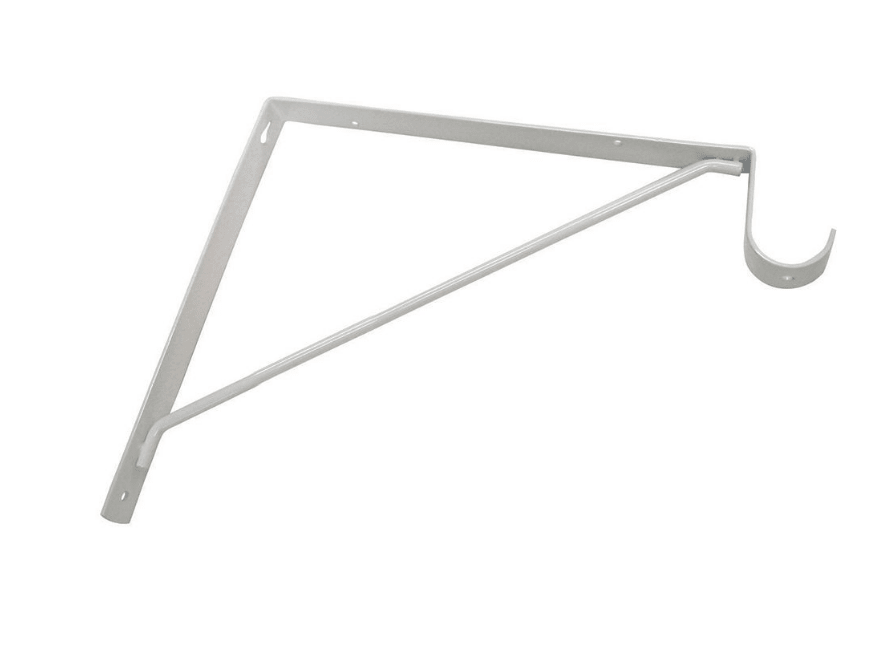 Round Rod & Shelf Bracket Steel Closet Support up to 33mm (1 - 5/16 in) in diameter - KI Home