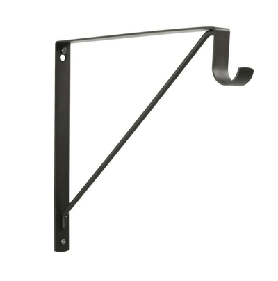 Round Rod & Shelf Bracket Steel Closet Support up to 33mm (1 - 5/16 in) in diameter - KI Home