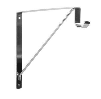 Round Rod & Shelf Bracket Steel Closet Support up to 33mm (1 - 5/16 in) in diameter - KI Home