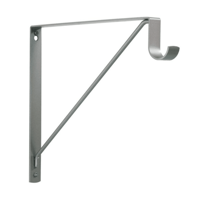 Round Rod & Shelf Bracket Steel Closet Support up to 33mm (1 - 5/16 in) in diameter - KI Home