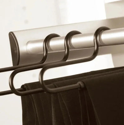 TAG Hardware Synergy Steel Black Wire Pants Hanger with None-Slip Rubber Center Grip