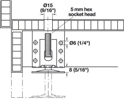 4-Pack Heavy Duty Adjustable Furniture Leg Leveler Foot Brackets – 800 lbs. Capacity, Steel Construction