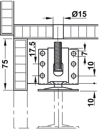 4-Pack Heavy Duty Adjustable Furniture Leg Leveler Foot Brackets – 800 lbs. Capacity, Steel Construction