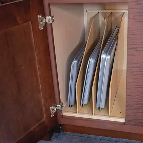 Hafele 11.75 Inch Wide Vertical Tray Wood Divider for 12 Inch Wide Cabinets