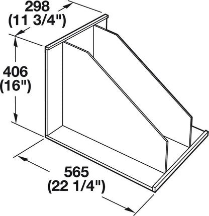 Hafele 11.75 Inch Wide Vertical Tray Wood Divider for 12 Inch Wide Cabinets
