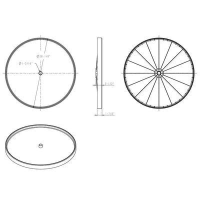 18" Round 3-Shelf Lazy Susan Set for Wall Corner Cabinets – Independently Rotating Plastic Shelves with Adjustable Telescoping Pole (31.5"–43")