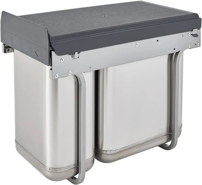 Rev-A-Shelf 8-785-30-2SS Stainless-Steel Undersink Double Waste Container System