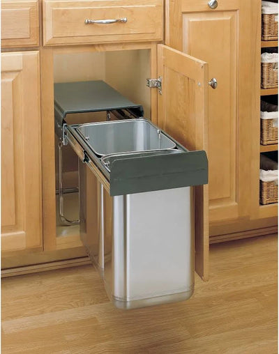 Rev-A-Shelf 8-785-30-2SS Stainless-Steel Undersink Double Waste Container System