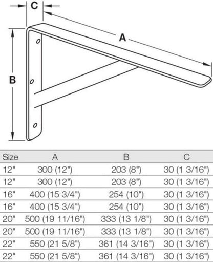 Super - Duty L - Brackets for Shelving & Workbenches | 1,200 lbs. Capacity - KI Home