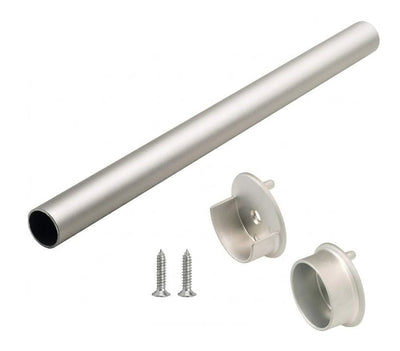 TAG Hardware 1-5/16" Round Wardrobe Closet Rod with Two End Supports and Mounting screws - KI Home