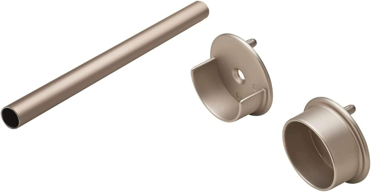 TAG Hardware 1 - 5/16" Round Wardrobe Tube Closet Rod with End Supports, Multiple Finishes, Made in Canada - KI Home