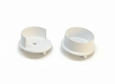 TAG Hardware 1 Pair (2 Pieces) Round Closet Rod Supports | 1 - 5/16" Diameter - KI Home