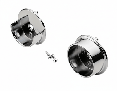 TAG Hardware 1 Pair (2 Pieces) Round Closet Rod Supports | 1 - 5/16" Diameter - KI Home