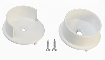 TAG Hardware 1 Pair (2 Pieces) Round Closet Rod Supports | 1 - 5/16" Diameter - KI Home