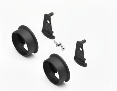 TAG Hardware 1 Pair Elite Round End Support Flanges for 1 - 5/16" Diameter Closet Rods - KI Home