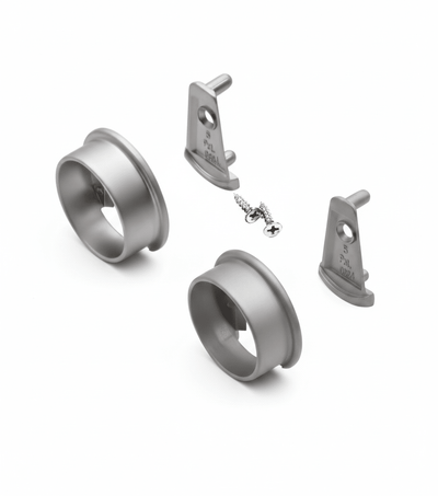 TAG Hardware 1 Pair Elite Round End Support Flanges for 1 - 5/16" Diameter Closet Rods - KI Home
