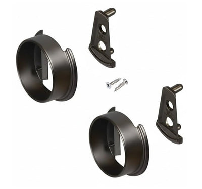 TAG Hardware 1 Pair Elite Round End Support Flanges for 1 - 5/16" Diameter Closet Rods - KI Home