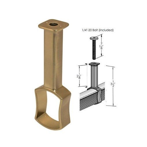 TAG Hardware Concave Metal Closet Rod Suspended Center Support Bracket - KI Home