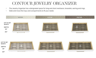 TAG Hardware Contour Modular Drawer Organization System - Adjustable, Trim - to - Fit, Faux Leather - KI Home