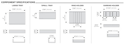 TAG Hardware Contour Modular Drawer Organization System - Adjustable, Trim - to - Fit, Faux Leather - KI Home