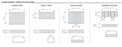 TAG Hardware Contour Modular Drawer Organization System - Adjustable, Trim - to - Fit, Faux Leather - KI Home