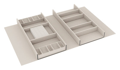 TAG Hardware Contour Modular Drawer Organization System - Adjustable, Trim - to - Fit, Faux Leather - KI Home