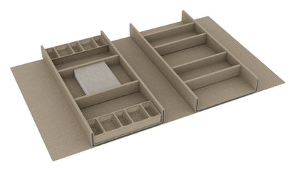TAG Hardware Contour Modular Drawer Organization System - Adjustable, Trim - to - Fit, Faux Leather - KI Home
