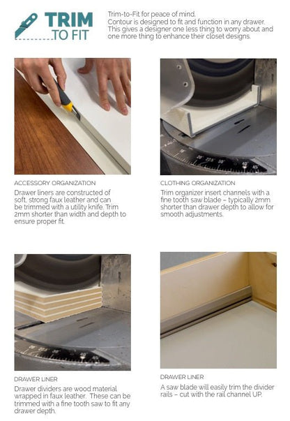 TAG Hardware Contour Premium Top Tray Trim - to - Fit Faux Leather Kit - KI Home