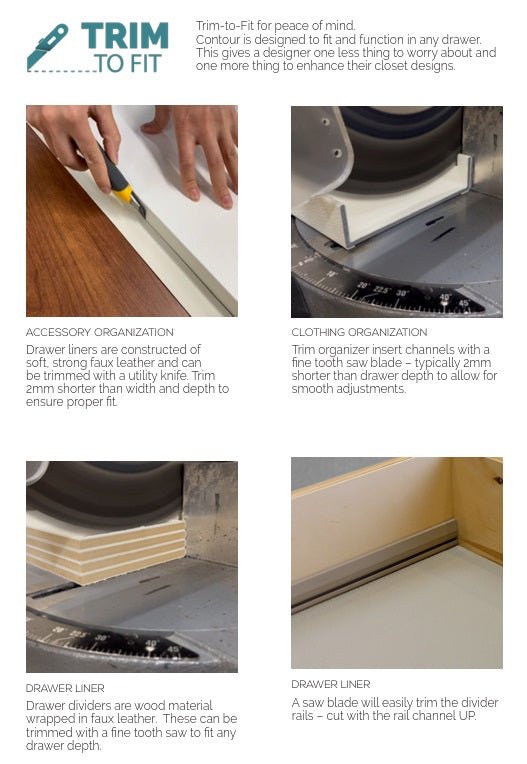 TAG Hardware Contour Premium Top Tray Trim - to - Fit Faux Leather Kit - KI Home