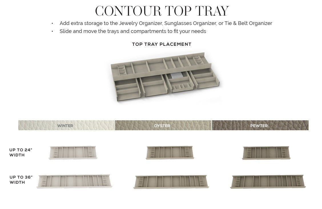 TAG Hardware Contour Premium Top Tray | Trim-to-Fit Faux Leather