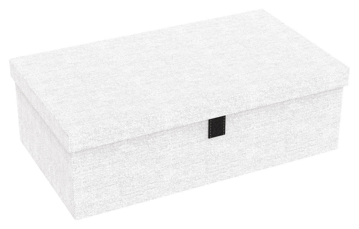 TAG Hardware Curate Storage Box with Lid – Premium Gray Fabric Drawer Organizer - KI Home