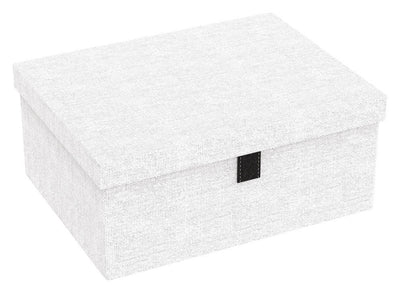 TAG Hardware Curate Storage Box with Lid – Premium Gray Fabric Drawer Organizer - KI Home